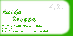 aniko krszta business card